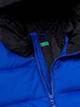 Детская утепленная куртка с капюшоном Benetton, Royal Blue/Black - фото 3