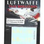 B-17 Прозвища, Набор №2, Желтый, Decals - Blue Sky - фото