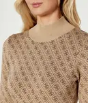 Платье с потертым поясом Guess Jeans, бежевый - фото 4