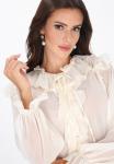 Блуза faina Button-down blouse, White - фото 4