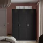 Гардероб PAX/FLISBERGET IKEA, 150x60x201 см, белый/антрацит - фото 2