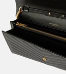 Кошелек Cassandre из матовой кожи на цепочке Saint Laurent, черный - фото 3