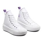 Chuck Taylor All Star Move Platform Hi White Pixel Purple GS Converse, белый - фото 3