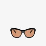 Солнцезащитные очки Prada в ацетатной оправе "бабочка", черный - фото