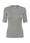 Футболка Kaffe Basic T-shirt, Grey Melange/Sand - фото 5
