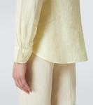 Льняная рубашка Thom Sweeney, Light Yellow - фото 6