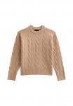 Джемпер New Look CABLE CREW NECK, Camel - фото 5