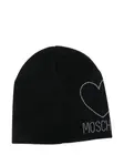 Шапка с логотипом Moschino, черный - фото