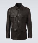 Кожаная полевая куртка Giorgio Armani, Black Beauty - фото