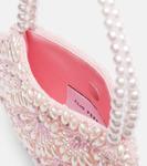 Сумка-шоппер с декором Scallop Mini Clio Peppiatt, розовый - фото 3