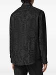 Рубашка с жаккардовым узором в стиле барокко Versace, черный - фото 4
