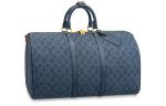 LOUIS VUITTON Сумка Keepall Bandouliere Monogram Denim 50 Navy - фото 2