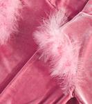 Верх с отделкой из перьев Monnalisa, цвет blush - фото 3