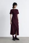 Платье & other stories DRAPED SHORT-SLEEVE MIDI, Dark Red - фото 2