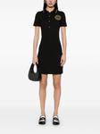 Versace Jeans Couture платье мини с вышитым логотипом, черный - фото 2