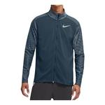 Куртка Nike Stripe Pattern Splicing Zipper Stand Collar Jacket Blue Dark blue, синий - фото