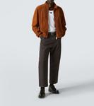 Замшевая куртка-бомбер Prada, Caramel - фото 2