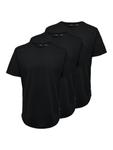 Футболка ONLY and SONS ONSMATT LONGY TEE 3-PACK, черный - фото