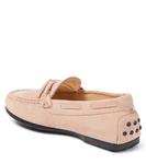 Кожаные лоферы gommino Tod'S Junior, бежевый - фото 3