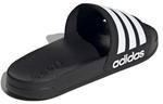 Тапочки adilette shower slide 'black white' Adidas, черный - фото 4