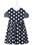 Платье миди в горох Il Gufo, синий - фото