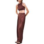 Брюки женские Hermes, бордовый - фото 2