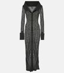 Платье-рубашка в полоску La robe Manta Jacquemus, черный - фото