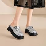 Закрытые тапочки для женщин DAPHNE, черный - фото 11