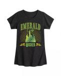 Футболка с рисунком «Изумрудный город» для больших девочек Wicked, черный - фото