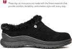 Minnetonka Emerson Moccasin Slippers for Women, Black - фото 2