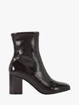 Strut Patent Block Heel ботильоны Carvela, Dark Brown - фото