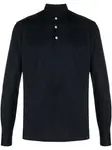 Рубашка-поло с длинными рукавами Kiton, синий - фото