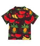 Рубашка с принтом фруктов Mini Rodini, коричневый - фото 3