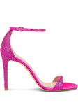 Сандалии Stuart Weitzman 100 мм Nudist Shine, розовый - фото