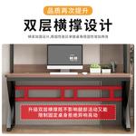 Компьютерный стол Xinmeikai 80x60x76 см черная рама + поверхность Shengshianianhua с полкой - фото 4