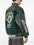 A BATHING APE бомбер со вставками, зеленый - фото 4