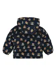 Куртка с капюшоном и принтом "Тедди" Moncler Enfant, синий - фото 2