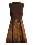 Платье мини со шнуровкой и принтом пейсли ETRO, коричневый - фото