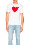 Футболка Comme des Garçons Reverse Heart, белый - фото 2
