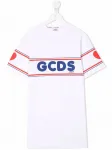 Платье-футболка с логотипом Gcds Kids, белый - фото