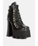 Ботинки на высокой платформе Boogie со шнуровкой London Rag, черный - фото 2