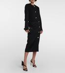 Юбка-карандаш миди из шерсти NINA RICCI, черный - фото 2