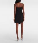 Платье-бюстье из крепа Mugler, черный - фото 3