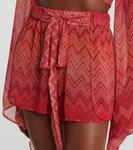 Шорты из шелка с зигзагообразным принтом Missoni, cherry chevron - фото 4