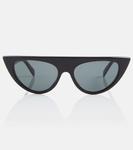 Солнцезащитные очки «кошачий глаз» Celine, черный - фото