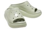 Тапочки crush high shine slides 'light green' Crocs, зеленый - фото 4