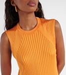 Платье макси из трикотажного джерси в рубчик Jil Sander, Amber - фото 4