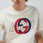 Футболка мужская Off White Gucci, кремовый - фото 3