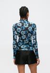 Топ Colourful Rebel NEYO FLOWER TURTLE NECK, Blue - фото 3