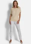 Edler mit glanz basic tshirt Goldner, Cream White - фото